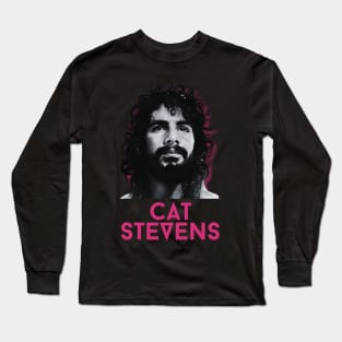 Cat stevens\\retro fan art Long Sleeve T-Shirt